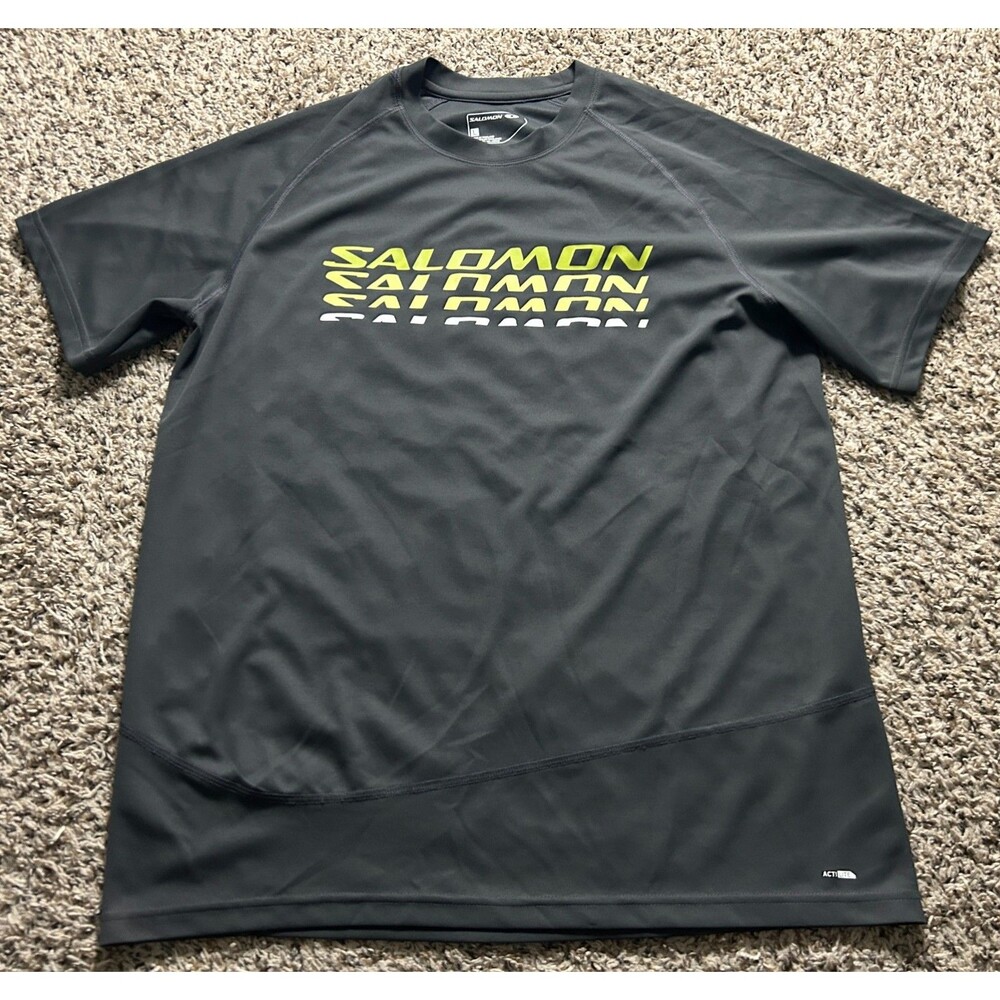 Salomon Actilite Shirt Mens Large Short Sleeve Active Running Hiking